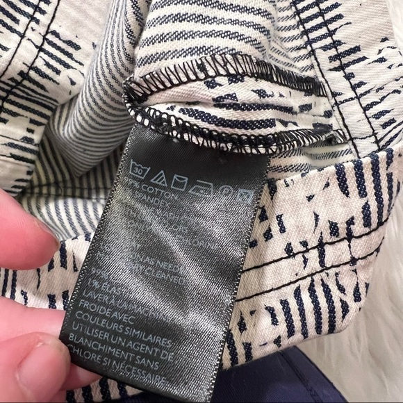 BDG Denim Mini Skirt Blue White Stripes Floral - Picture 12 of 12